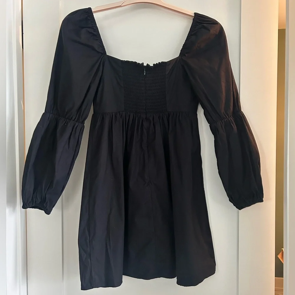 Reformation Michaela dress black long sleeve size 4 mini dress - Picture 7 of 8